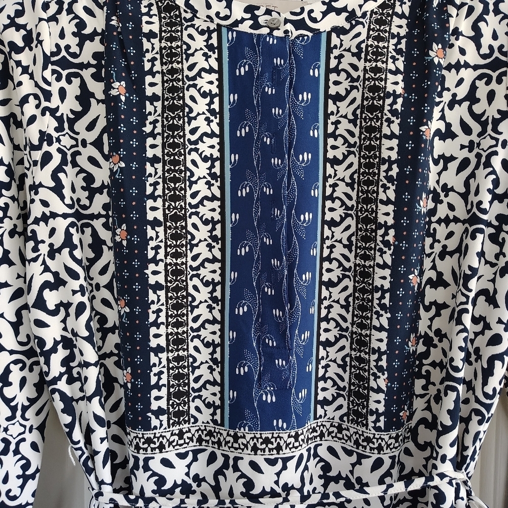 Ann Taylor Loft Floral Mosaic Shirt dress SP - Picture 5 of 12